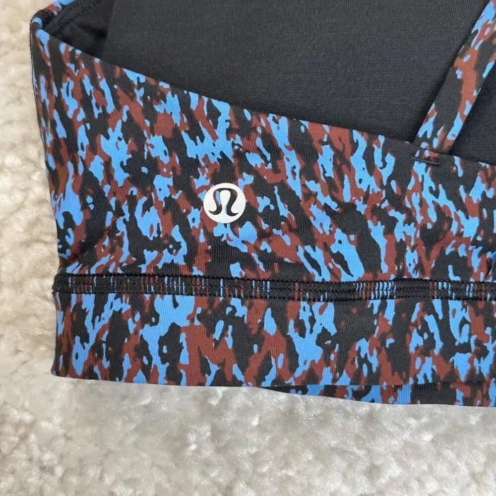 Lululemon Energy Bra Leopard Camo Blue Nile Multi 12